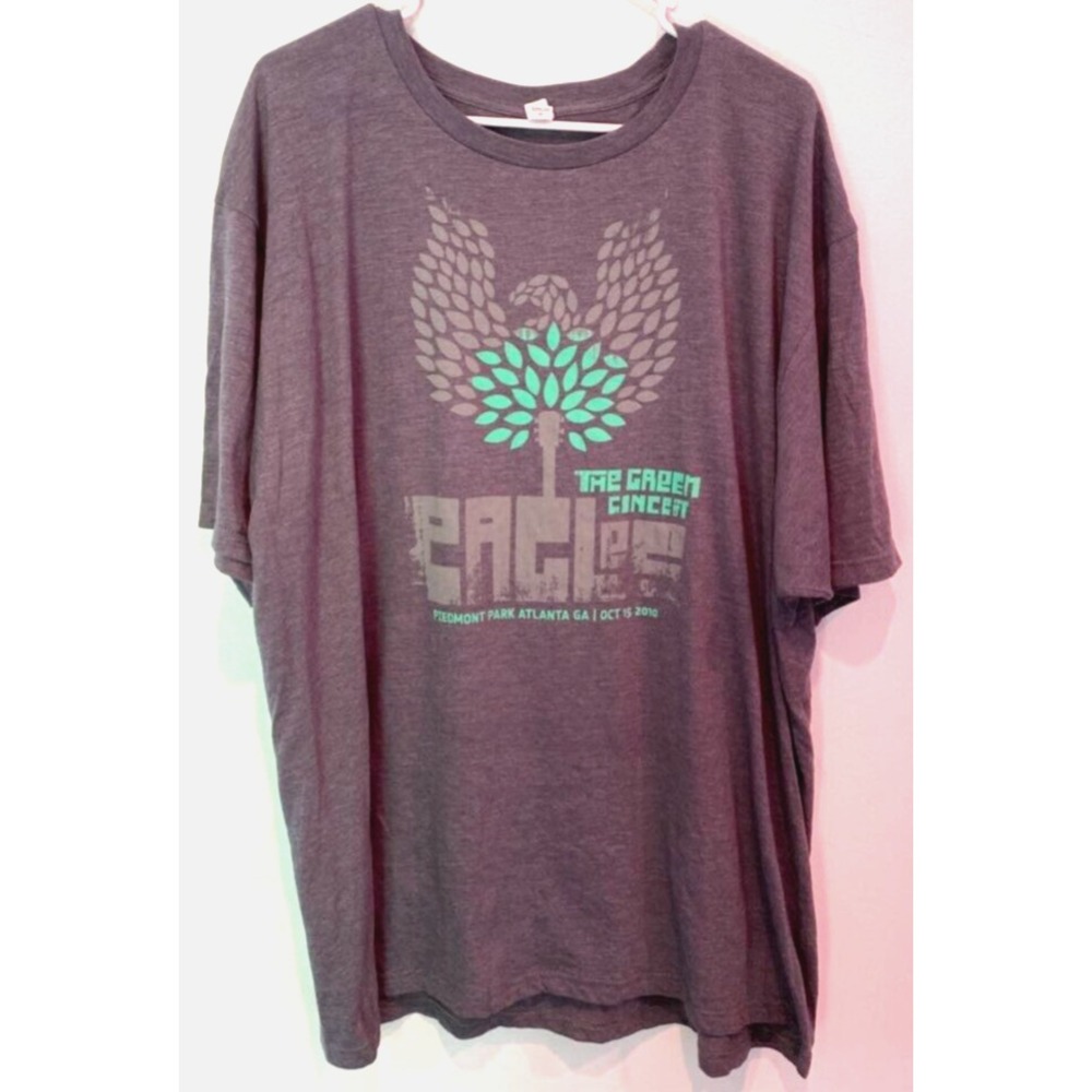 Eagles Band Shirt Mens 2XL The Green Concert Atlanta 2010 Heather Grey Anvil Tee